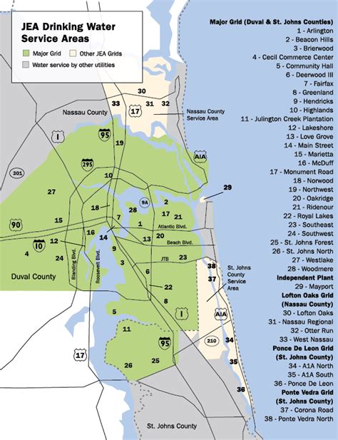 jea service area map.